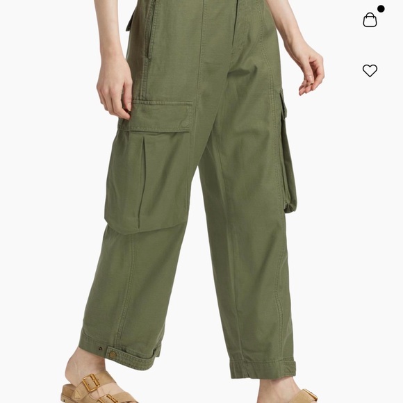 FRAME pleated wide-leg cargo pants sz 28 (4-6) - Picture 4 of 8